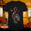 The Music Witch Pumpkin Ghost Spiderweb Halloween Shirt