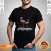 Flamingo Santa Hat Xmas Light Christmas Shirt