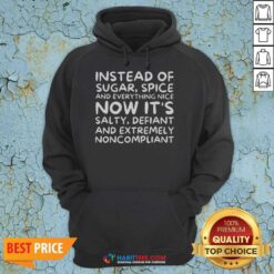 Awesome Instead Of Sugar Spice And Everything Nice Now It'S Salty Defiant And Extremely Noncompliant hoodie optimized for WooCommerce gallery