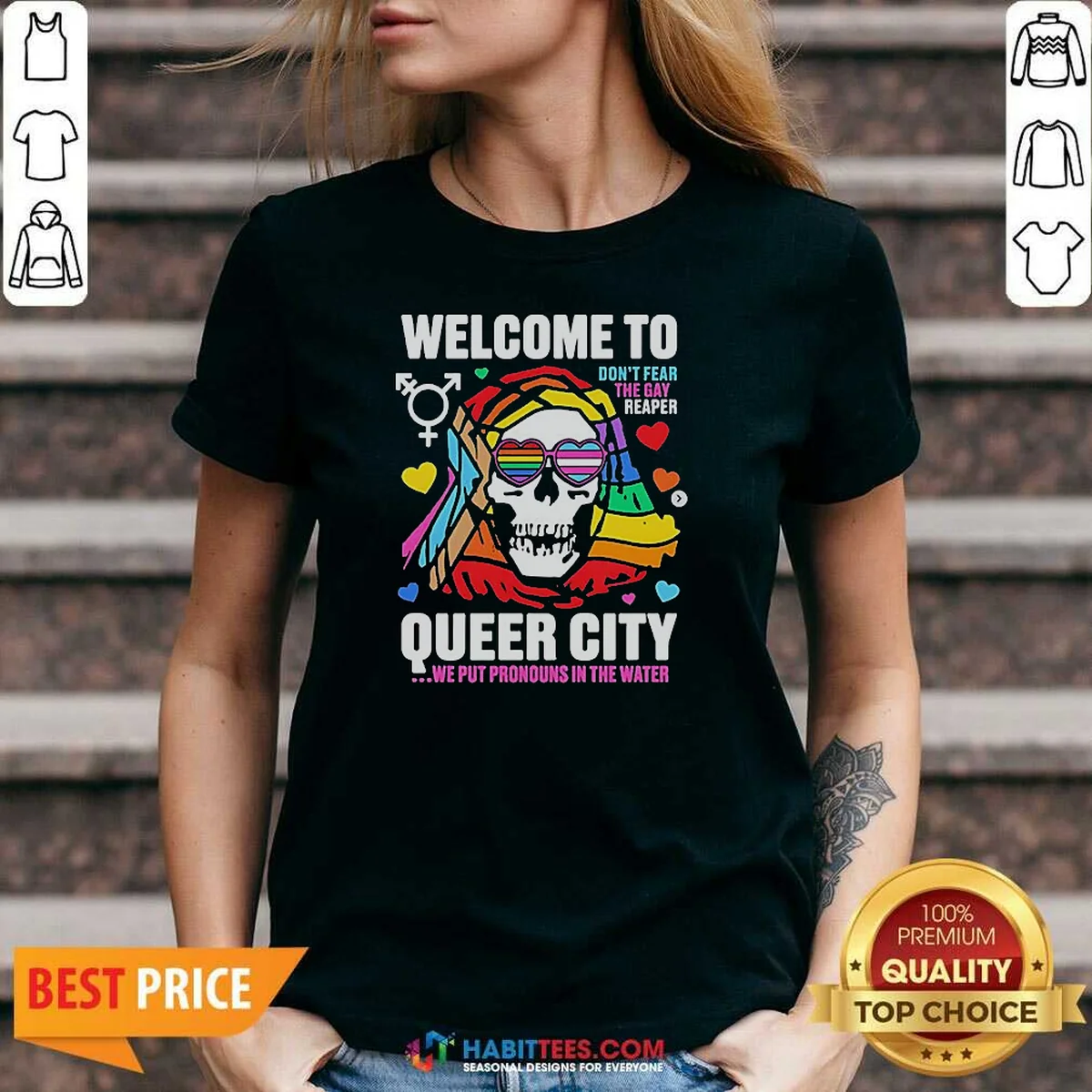 Good Welcome To Queer City Dont V-Neck Shirt Good Welcome To Queer City Dont V-Neck Shirt