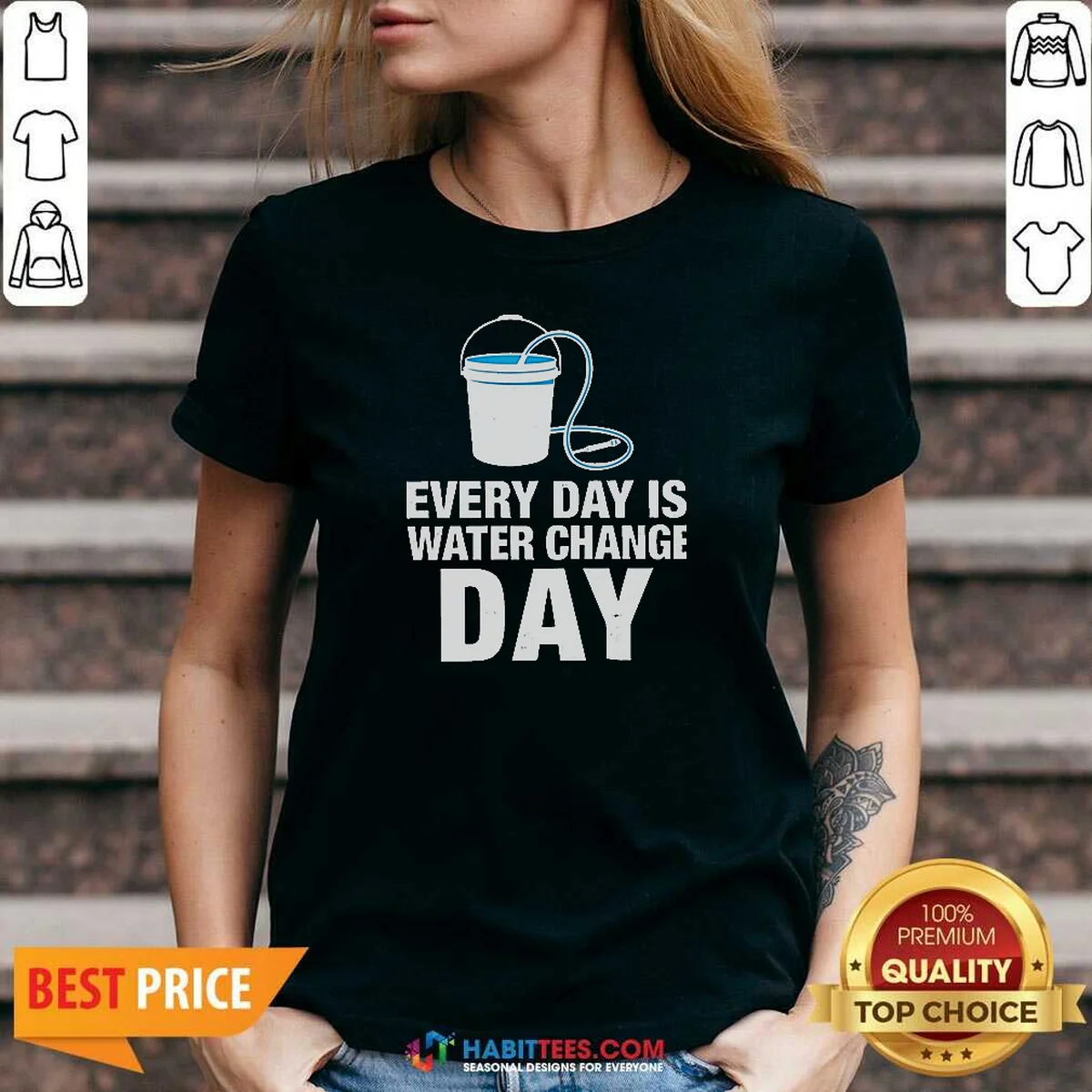 Nice Every Day Is Water Change V-Neck Shirt Nice Every Day Is Water Change V-Neck Shirt
