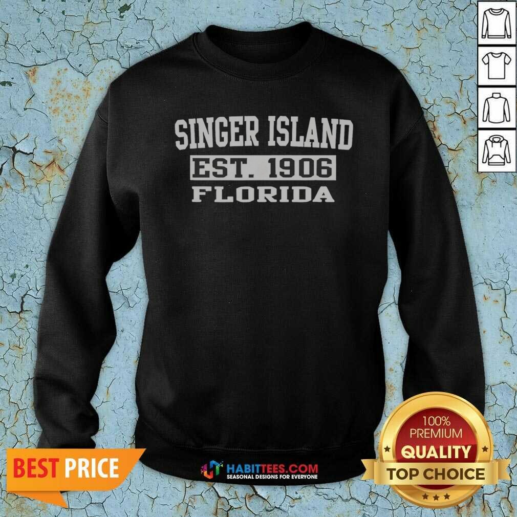 Nice Singer Island Florida Est 1906 shirt optimized on Sweatshirt Nice Singer Island Florida Est 1906 shirt optimized shown as a sweatshirt preview