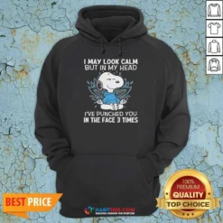 Nice Snoopy I May Look Calm But In My Head I'Ve Punched You In The Face 3 Times Hoodie