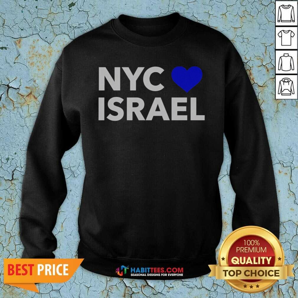 Nice Zohran Mamdani Rama Duwaji NYC Love Israel shirt optimized on Sweatshirt Nice Zohran Mamdani Rama Duwaji NYC Love Israel shirt optimized shown as a sweatshirt preview