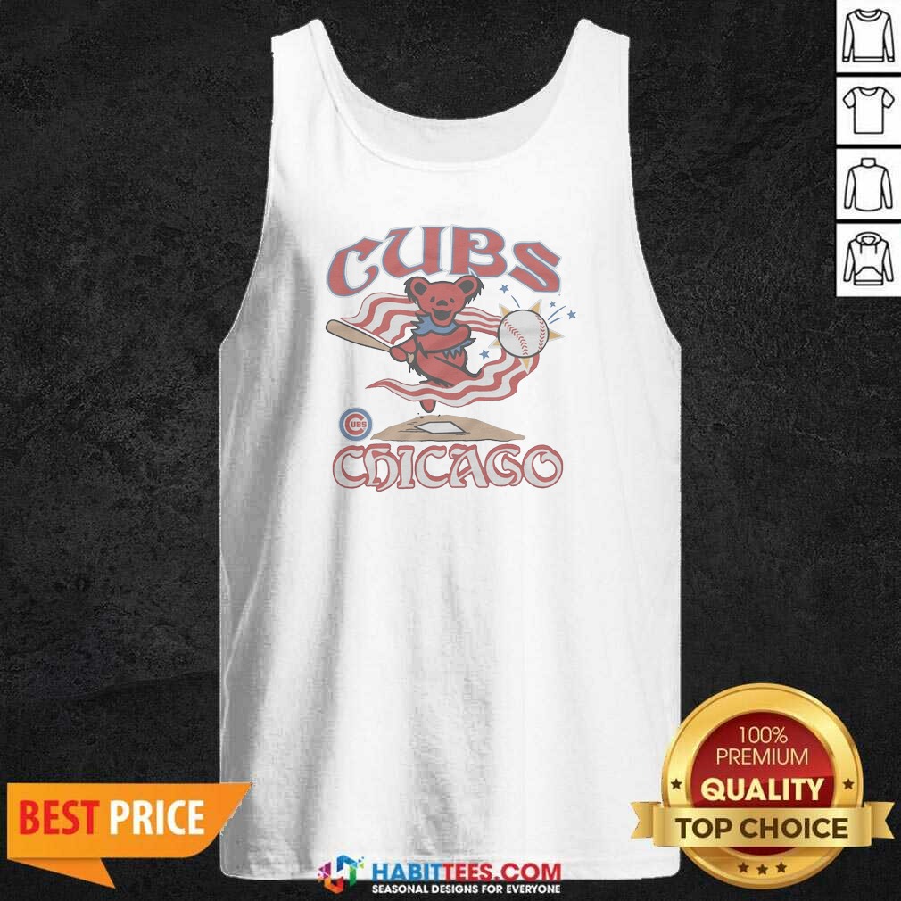 Official MLB X Grateful Dead X Cubs Americana Tank Top