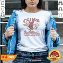 Official MLB X Grateful Dead X Cubs Americana V-Neck Shirt