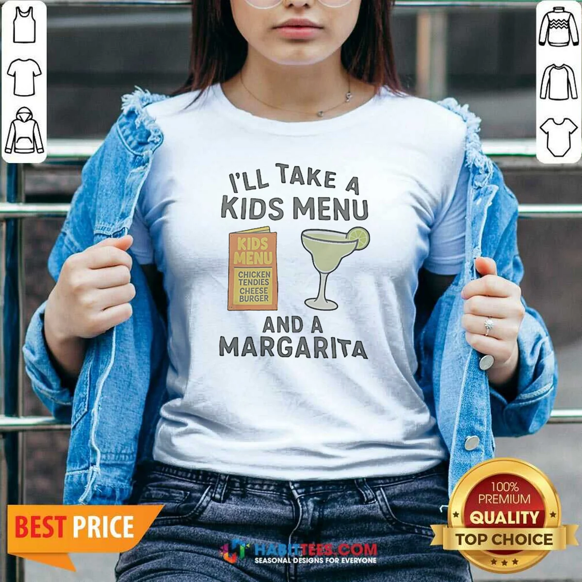 Pretty I'Ll Take A Kids Menu V-Neck Shirt Pretty I'Ll Take A Kids Menu V-Neck Shirt