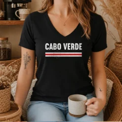 Awesome Cabo Verde Flag National Pride V-Neck Shirt