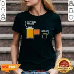 Awesome Film Canister Telling The Scared SD Memory Card I Am Your Father Meme V-Neck Shirt
