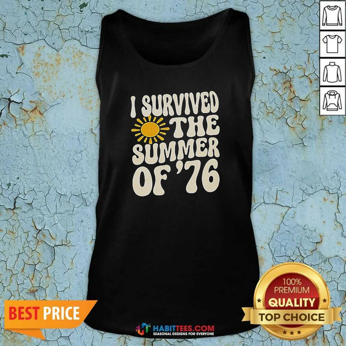 Awesome I Survived The Summer Of '76 1976 Vintage Tank Top