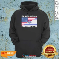 Awesome United States Israel Flag Grimgrimgrim Burn These Flags Hoodie