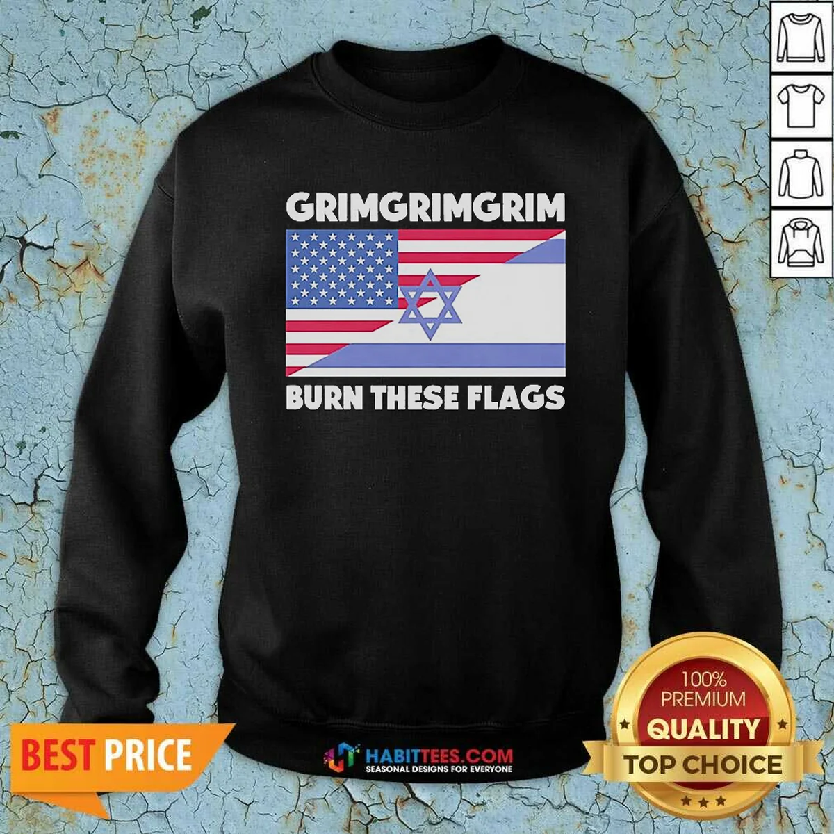 Awesome United States Israel Flag Grimgrimgrim Sweatshirt Awesome United States Israel Flag Grimgrimgrim Sweatshirt