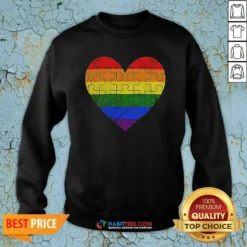 Funny Homosexual Love Rainbow Heart Puzzle Sweatshirt