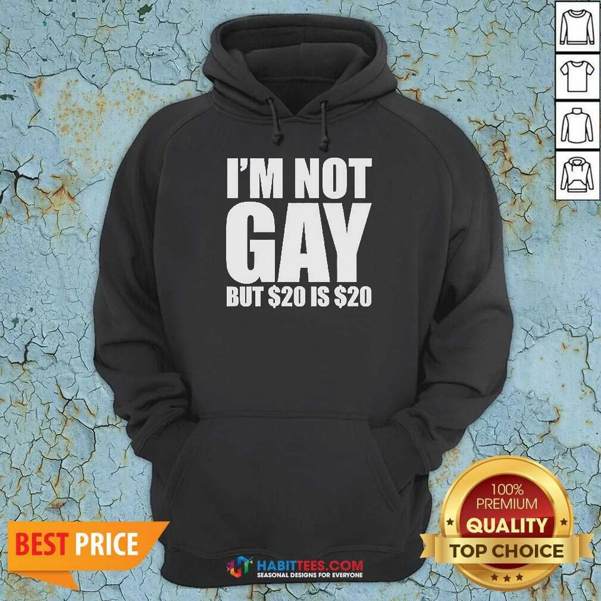 Funny I Am Not Gay But 20 Dollars Is 20 Dollars Meme Hoodie