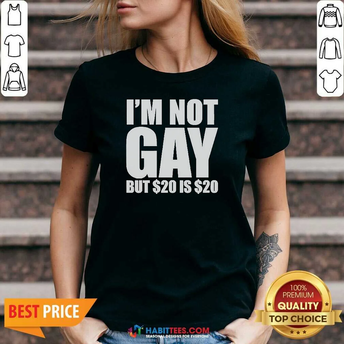 Funny I Am Not Gay But V-Neck Shirt Funny I Am Not Gay But V-Neck Shirt