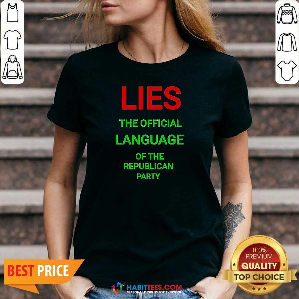 Funny Lies The Official Language Of V-Neck Shirt Funny Lies The Official Language Of V-Neck Shirt