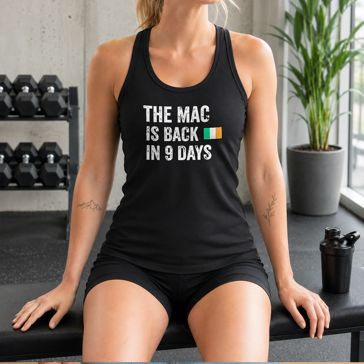 Funny Top The Mac Is Back In 9 Days Flag Tank Top