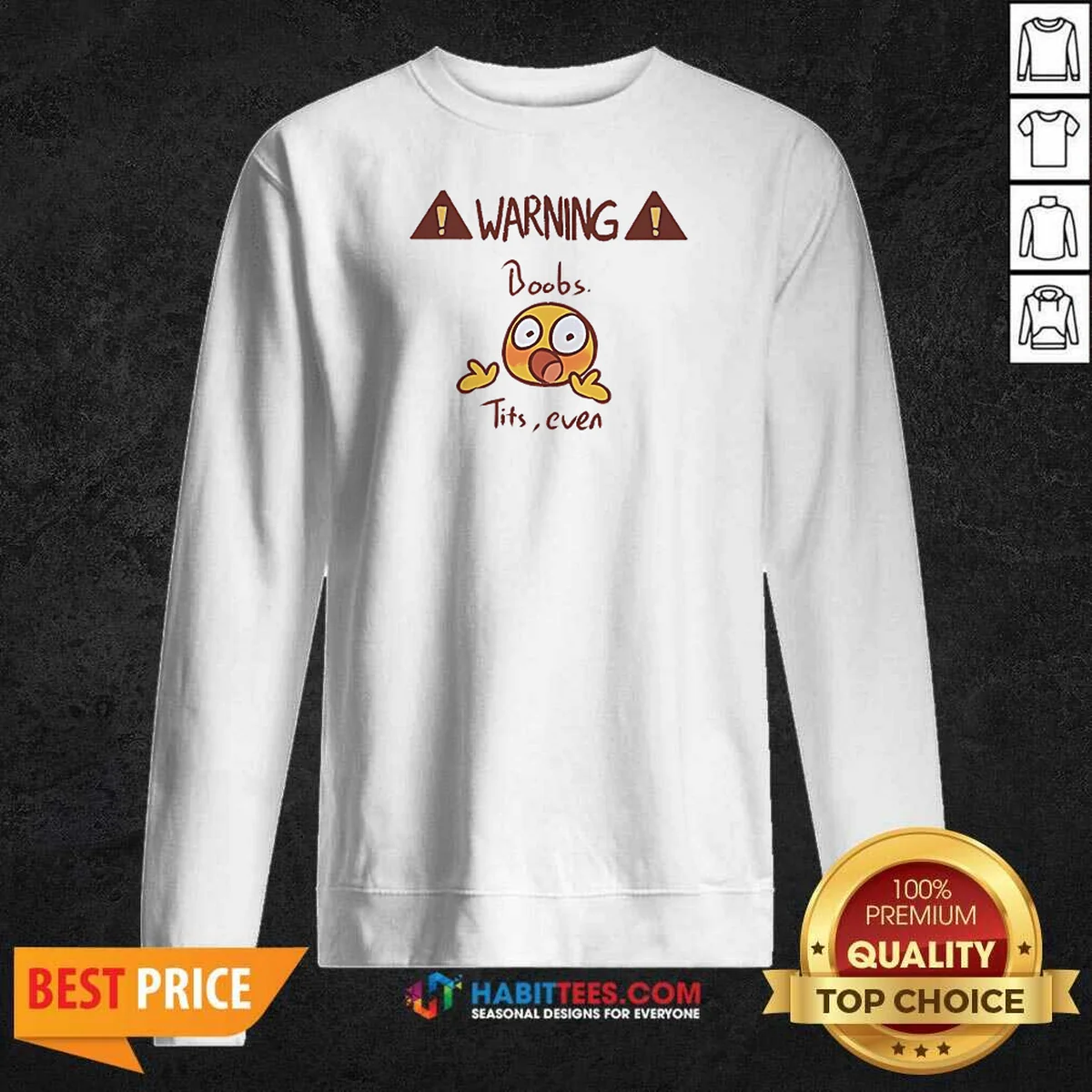 Funny Warning Boobs Tits Even Shocked Sweatshirt Funny Warning Boobs Tits Even Shocked Sweatshirt