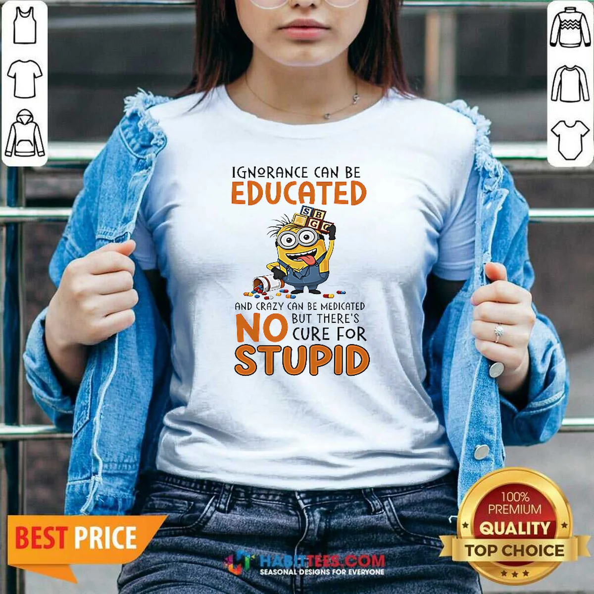 Good Minion Despicable Me Ignorance Can V-Neck Shirt Good Minion Despicable Me Ignorance Can V-Neck Shirt