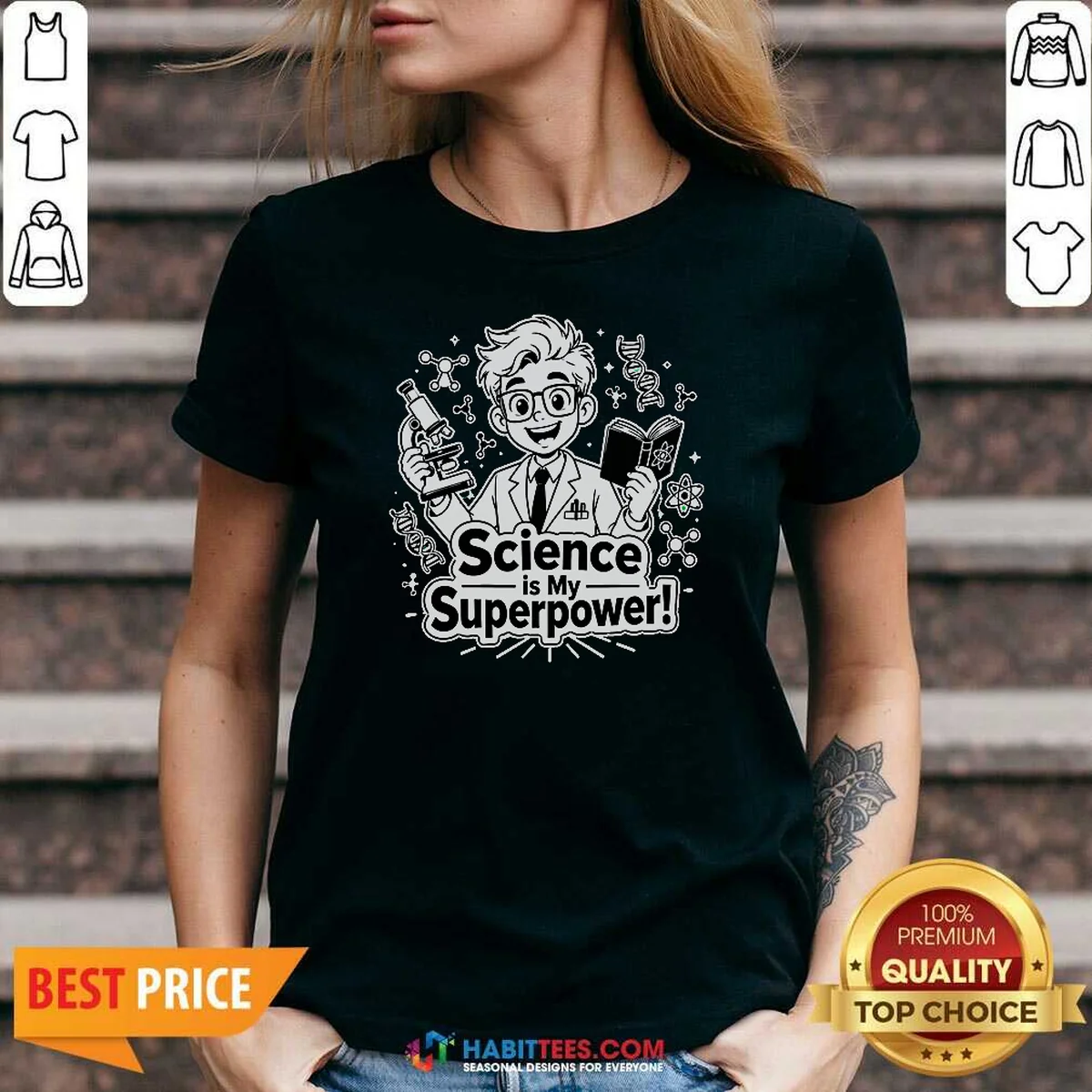 Good Science Is My Superpower Line V-Neck Shirt Good Science Is My Superpower Line V-Neck Shirt