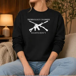 Good Top Technology Changes Rights Don'T Crossed AR 15 And Musket Sweater