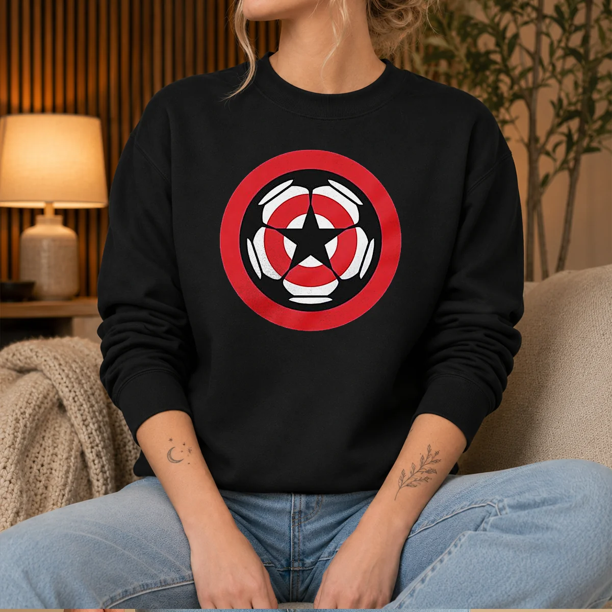 Hot Captain America Marvel Cinematic Universe UEFA Champions Sweater