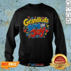 Hot Grandparents Day Grandkids Bring The Joy Pop Art Sweatshirt
