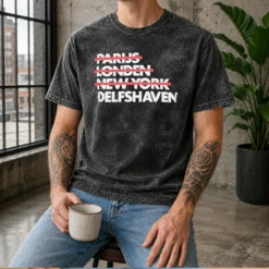 Nice Parijs Londen New York Delfshaven Washed T-Shirt