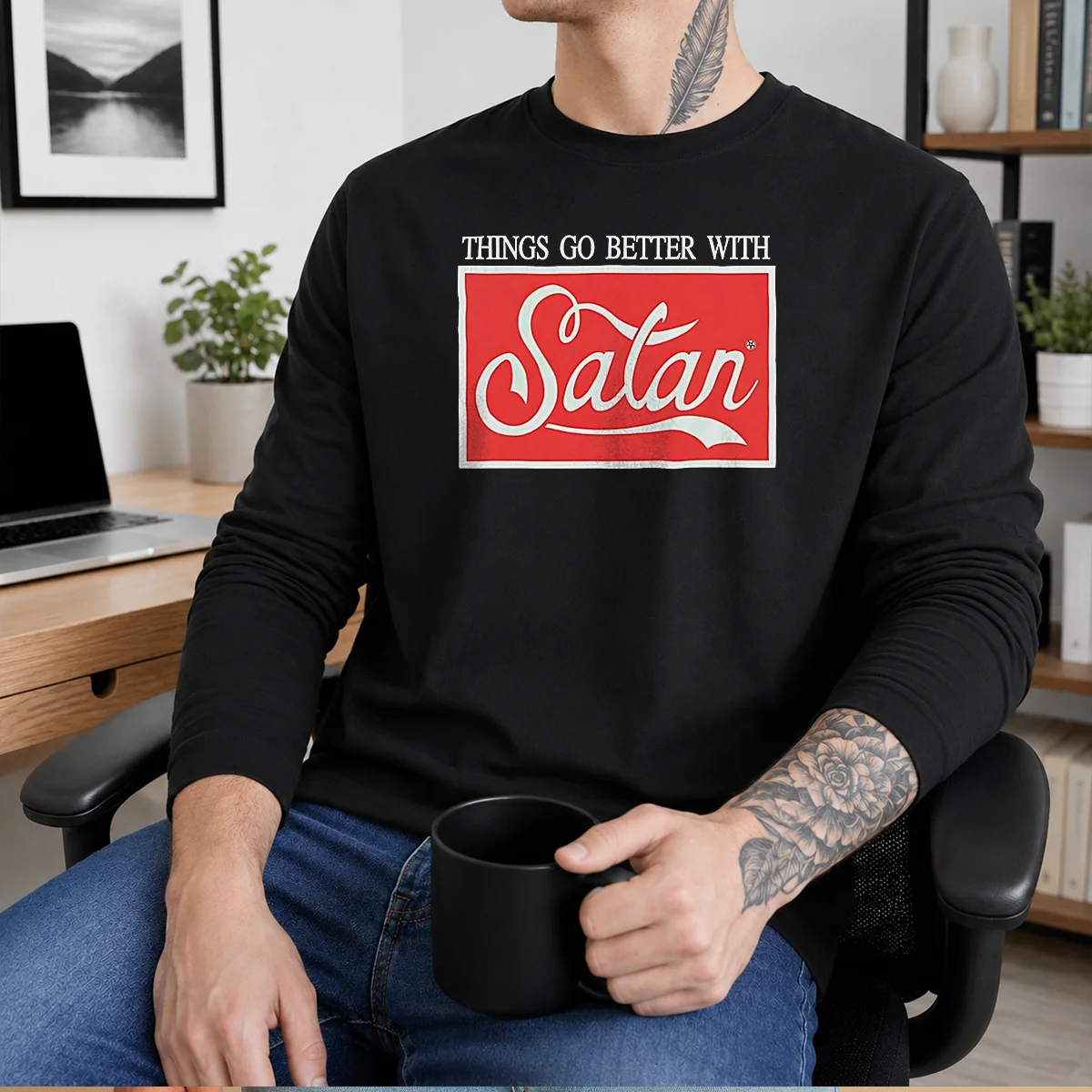 Nice Top Things Go Better With Satan Long Sleeve Shirt