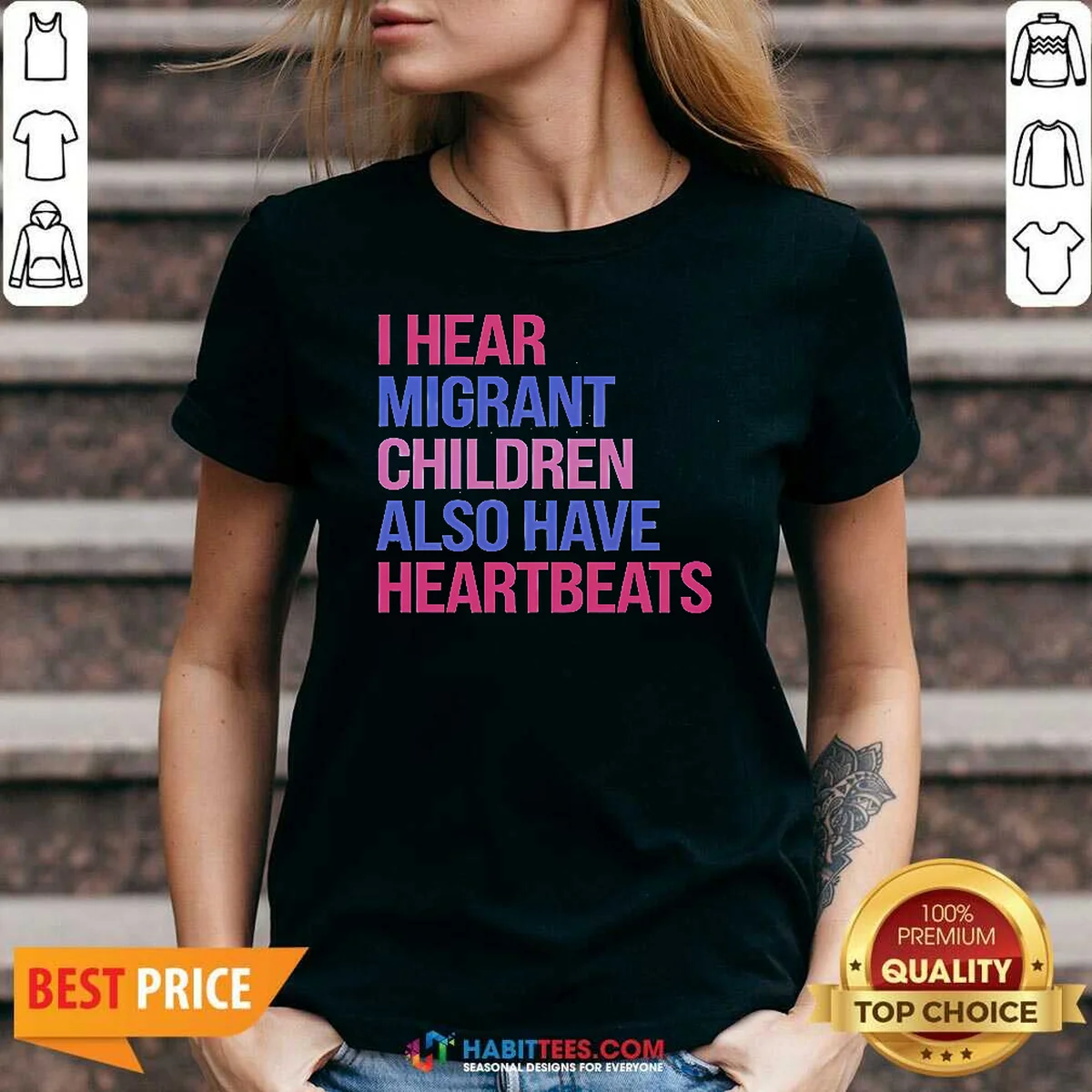 Official I Hear Migrant Children Also V-Neck Shirt Official I Hear Migrant Children Also V-Neck Shirt