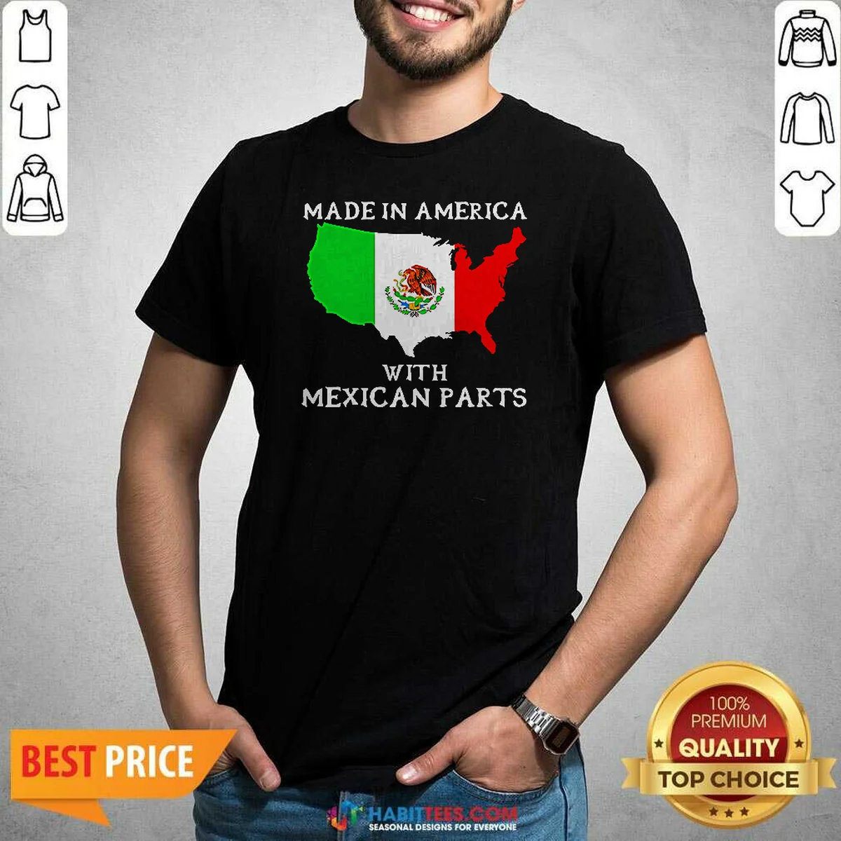 Original Made In America With Mexican Shirt Original Made In America With Mexican Shirt