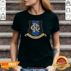 Pretty AC Grand Rapids Logo Applique V Neck Shirt v neck optimized with short sleeves and soft fabric