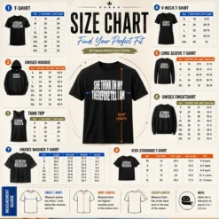 Size chart for Top Pretty She Think On My Therefore Till I Am with measurements in inches and cm